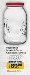 Paşabahçe Gravürlü 3000 cc Turşu Kavanozu