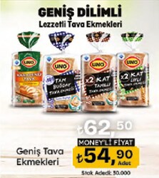 Uno İki Kat Tahıllı Tava Ekmeği 470 gr
