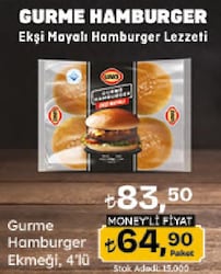 Uno Gurme 4'lü 440 gr Hamburger Ekmeği
