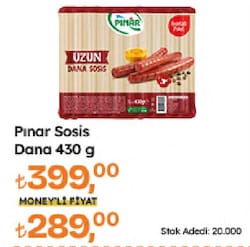 Pınar 10'lu 430 gr Dana Sosis