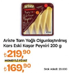 Ariste Keyif Serisi - Dilimli Kars Eski Kaşar Peyniri 200 gr - Olgunlaştırılmış