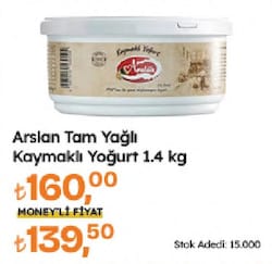 Arslan Tam Yağlı Altın Kaymaklı Yoğurt 1.4 kg