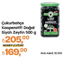 Çukurbahçe Kooperatifi Doğal 500 gr Siyah Zeytin