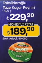 Tahsildaroğlu 400 gr Taze Kaşar Peyniri