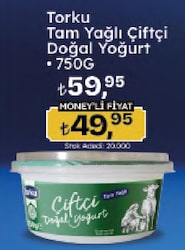 Torku Tam Yağlı Çiftçi Doğal Yoğurt 750 g