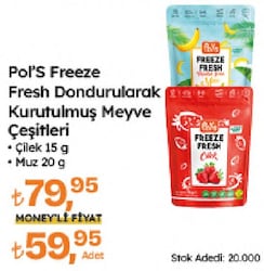 Pol's Freeze Fresh Kurutulmuş Çilek 15 gr