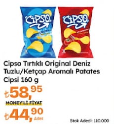 Cipso Tırtıklı Orjinal Patates Parti Boy Cipsi 160 gr
