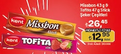 Kent Missbon 43 gr Tereyağlı Şeker