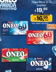 Oneo Slims Çilek 14 gr Sakız