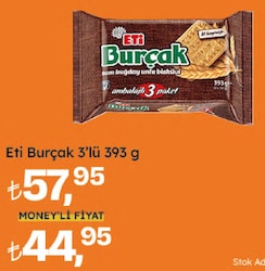 Eti Burçak Klasik Bisküvi 3x131 gr