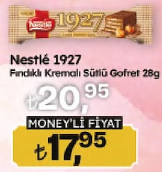 Nestle 1927 Fındık Kremalı Sütlü Çikolata Kaplı Gofret 28 gr