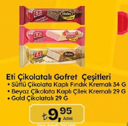Eti Çikolatalı Gofret 34 gr