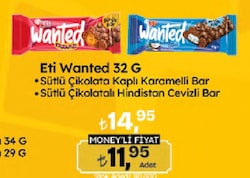 Eti Wanted Karamelli Bar 32 gr