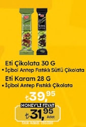 Eti İçibol Antep Fıstıklı Baton Çikolata 30 gr