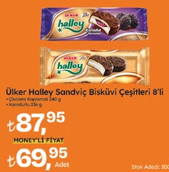 Ülker Halley Mini Karadut Dolgulu Sandviç Bisküvi 236 gr