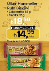 Ülker Hanımeller Fındıklı Bisküvi 82 gr 18'li