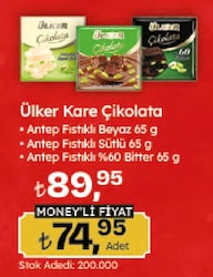Ülker Antep Fıstıklı Kare Çikolata 65 gr