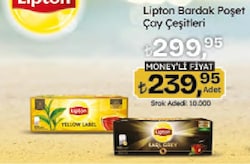 Lipton Yellow Label 2 gr 100'lü Bardak Poşet Çay