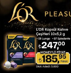 L'Or Kapsül Kahve Çeşitleri 10x5.2 gr