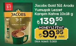 Jacobs Gold 3'ü 1 Arada Yumuşak Lezzet 10x18 gr