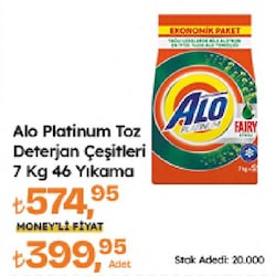 Alo Platinum Aqua Pudra Fairy Etkili Renkliler 7 kg Toz Deterjan