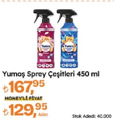 Yumoş Lilyum Yıkaması Zor Eşyalar için Sprey 450 ml