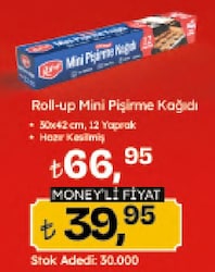 Roll-Up Mini 30x42 Pişirme Kağıdı 12'li