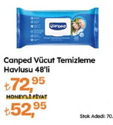 Canped 48'li Vücut Temizleme Havlusu