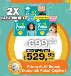 Prima Aktif 6 Numara Extra Large 40'lı Bebek Bezi