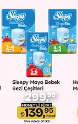 Sleepy 4-5 Beden Junior 7-18 kg 17'li Mayo Bez
