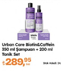 Urban Care Biotin & Caffeine Şampuan 350 Ml + Tonik 200 Ml