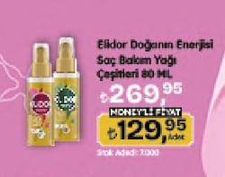 Elidor Doğanın Enerjisi Avokado Ve Üzüm Çekirdeği Saç Bakım Yağı 80 ml
