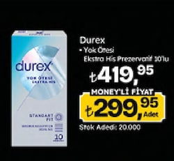 Durex Yok Ötesi Ekstra His 10'lu Prezervatif