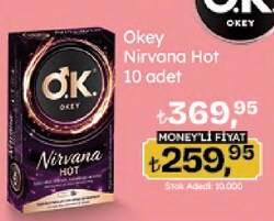 Okey Nirvana Hot 10'lu Prezervatif