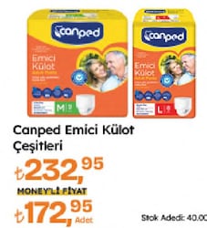 Canped Emici Külot Orta Boy M 30'lu Hasta Bezi