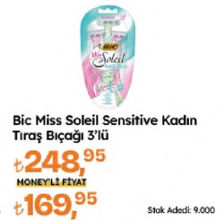 Bic Miss Soleil Sensitive Kullan At 3'lü Kadın Tıraş Bıçağı