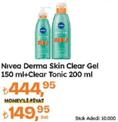 Nivea Derma Skin Clear Gel 150 ml + Clear Tonic 200 ml