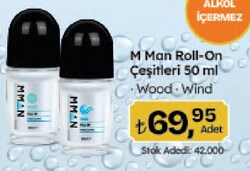 M Man Wind Roll On 50 ml