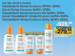 Garnier Ambre Solaire Sensitive Advanced 150 ml 50 Faktör Çocuk Güneş Koruyucu Sprey
