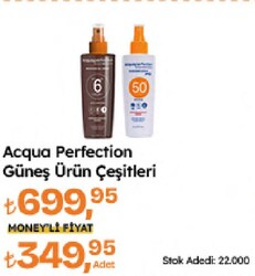 Acqua Perfection Güneş Ürün Çeşitleri 
