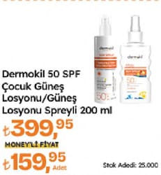 Dermokil Yüksek Koruyucu 200 ml 50 Faktör Çocuk Güneş Spreyi