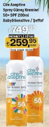 Cire Aseptine Baby & Sensitive Sprey Krem 50 Spf 200 ml
