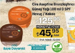Cire Aseptine Kakao Yağı 100 ml Bronzlaştırıcı Krem
