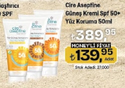 Cire Aseptine Kuru ve Normal Ciltler için 50 ml 50 Faktör Güneş Kremi