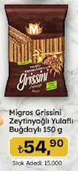 Migros Zeytinyağlı Yulaflı Karabuğdaylı 150 gr Grissini
