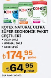 Kotex Natural Ultra Gece Hijyenik Ped 14'lü
