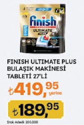 Finish Ultimate Plus Bulaşık Makinesi Tableti 27'li 