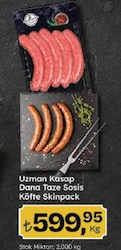 Uzman Kasap Dana Taze Sosis Köfte Skinpack kg 