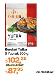 Bereket 5 Yaprak 500 gr Yufka