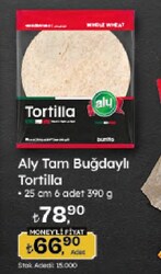 Aly Tortilla Tam Buğdaylı 25 cm 6'lı 390 g